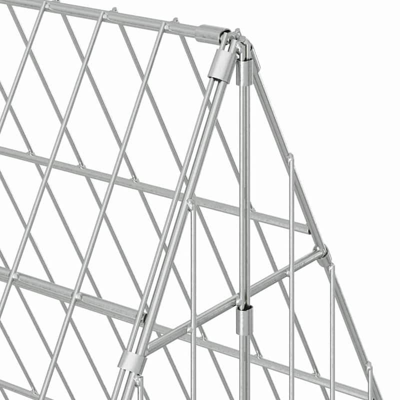 vidaXL Chicken Cage Silver in Galvanised Steel
