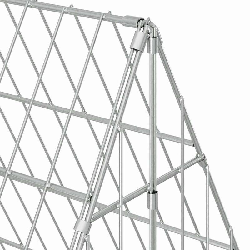 vidaXL Rabbit Cage Silver 215 x 100 x 85 cm Galvanised Steel
