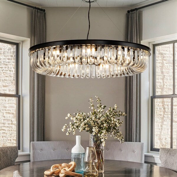 Black round chandelier light cheap