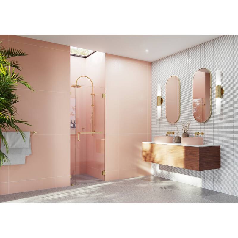 Glass Warehouse TBWH-34 Umbra 78" High x 34" Wide Hinged Frameless