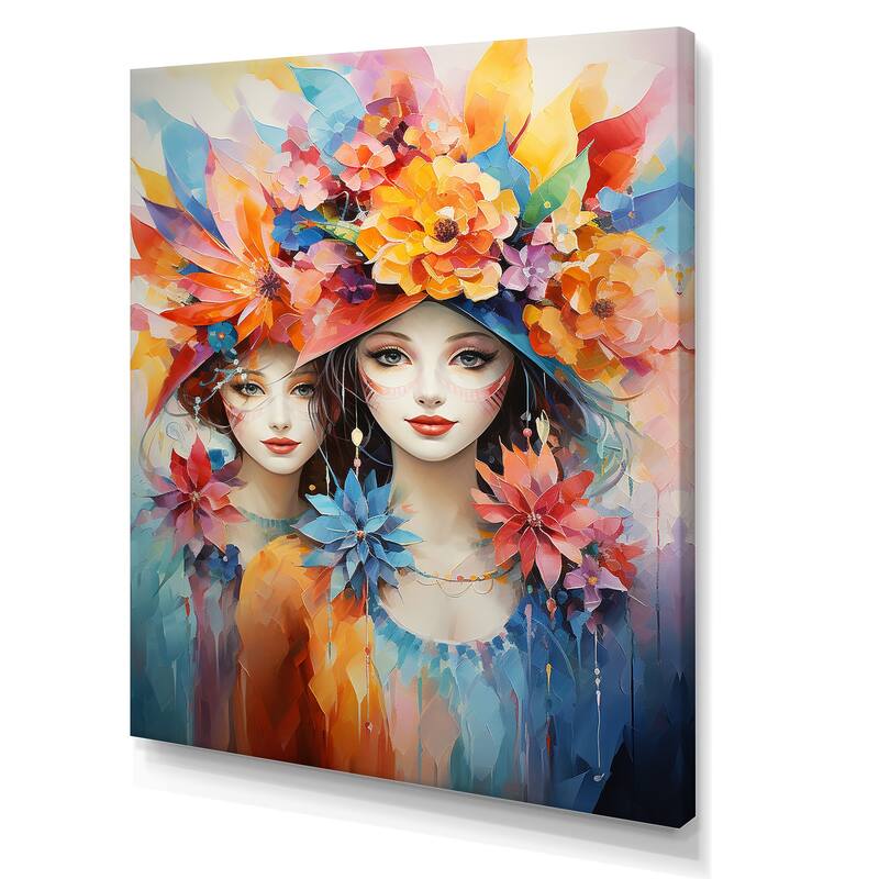 Designart "Venice Carnival Woman Portrait" Judaism Wall Art