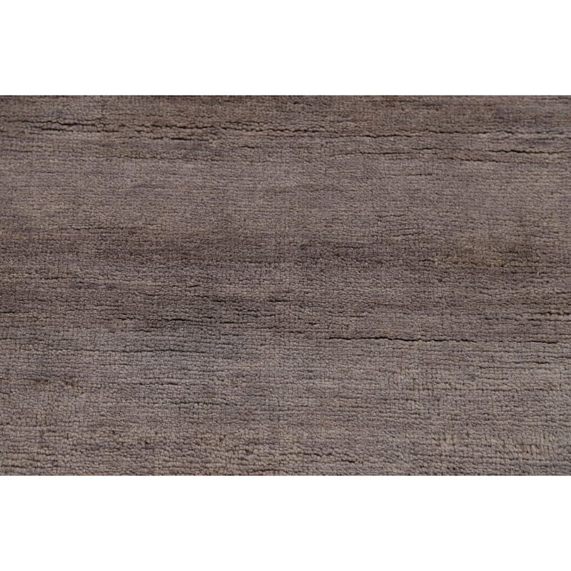 Hand Knotted Oriental 100% Wool Carpet Modern Modern Greys & Charcoal Gabbeh Area Rug - 4' 0'' X 2' 7''