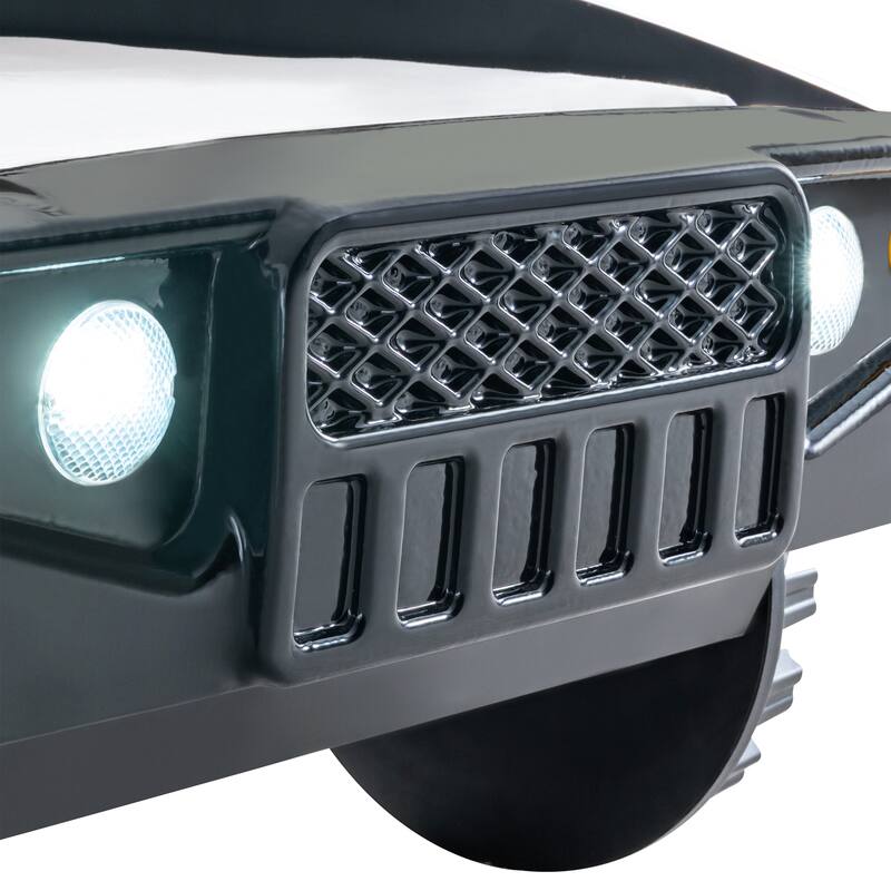 Toto Modern Black Twin Off-road Car Kid Bed with Wheels by Furniture of America