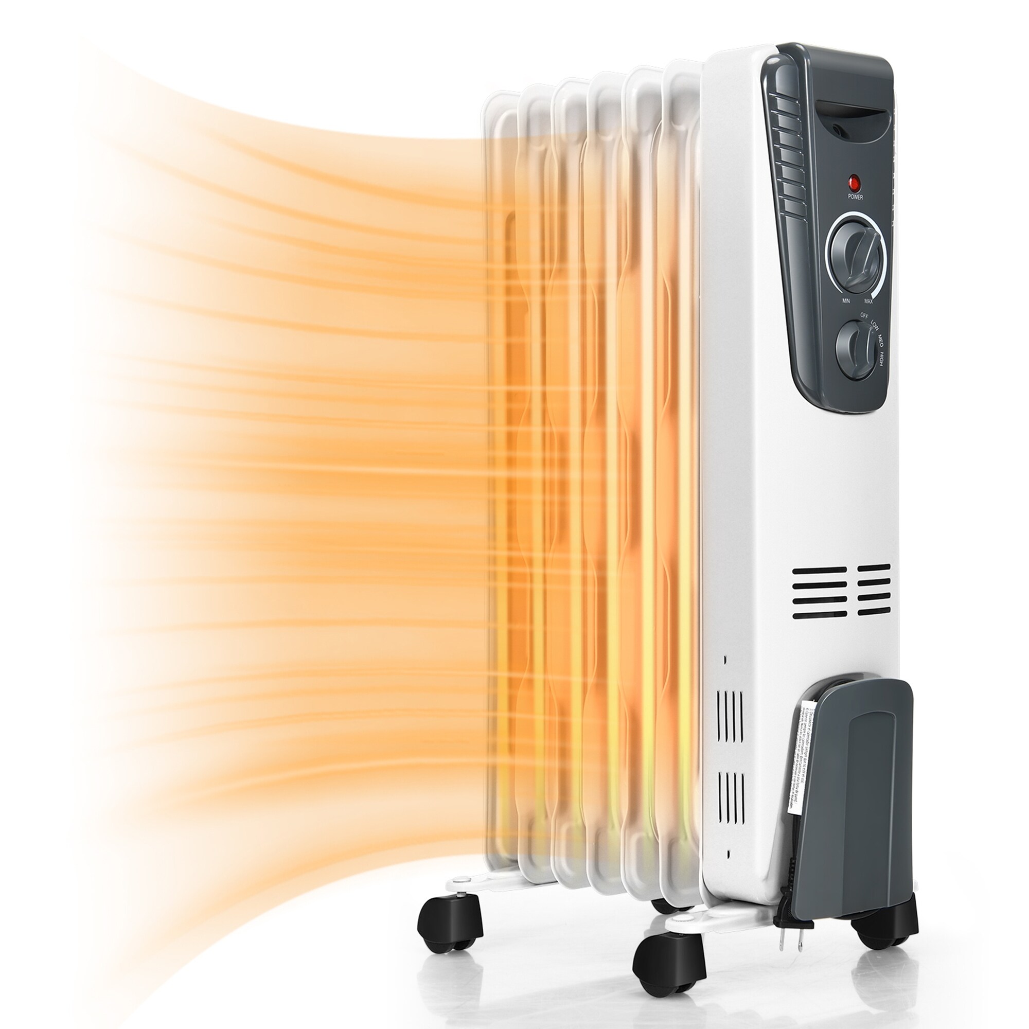 Gymax 1500W Oil Filled Radiator Heater Portable Space Heater w/ 3 Heat -  See Details - Bed Bath u0026 Beyond - 33031829