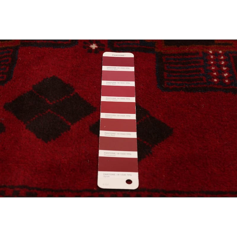 ECARPETGALLERY Hand-knotted Teimani Red Wool Rug - 6'5 x 9'0