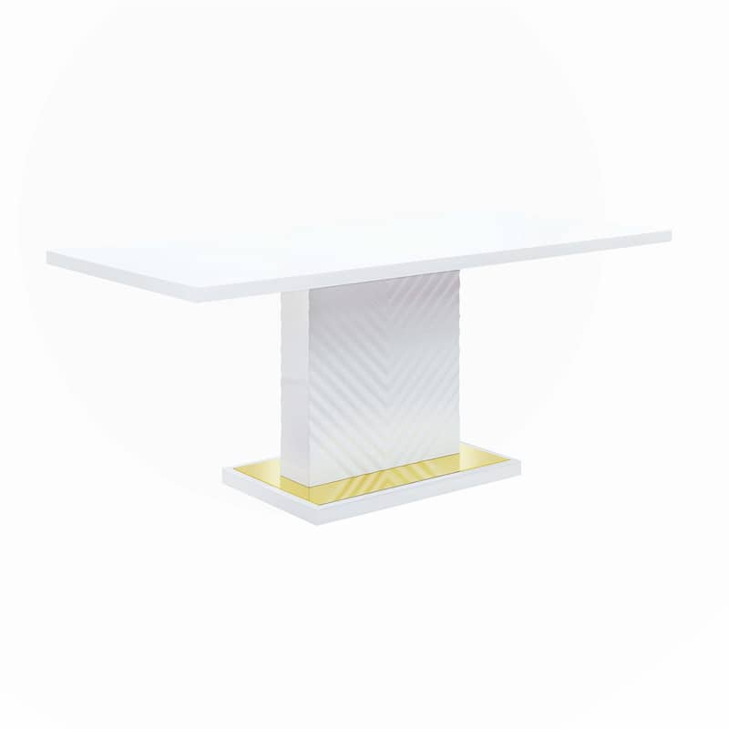 White High Gloss Finish Dining Table