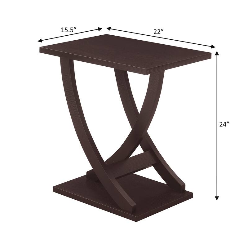 Convenience Concepts Newport Criss-Cross Chairside End Table