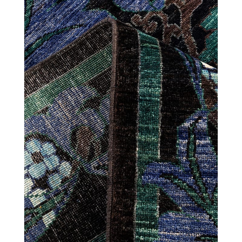 Contemporary Overdyed Wool Hand Knotted Area Rug - 6' 3" x 9' 6"