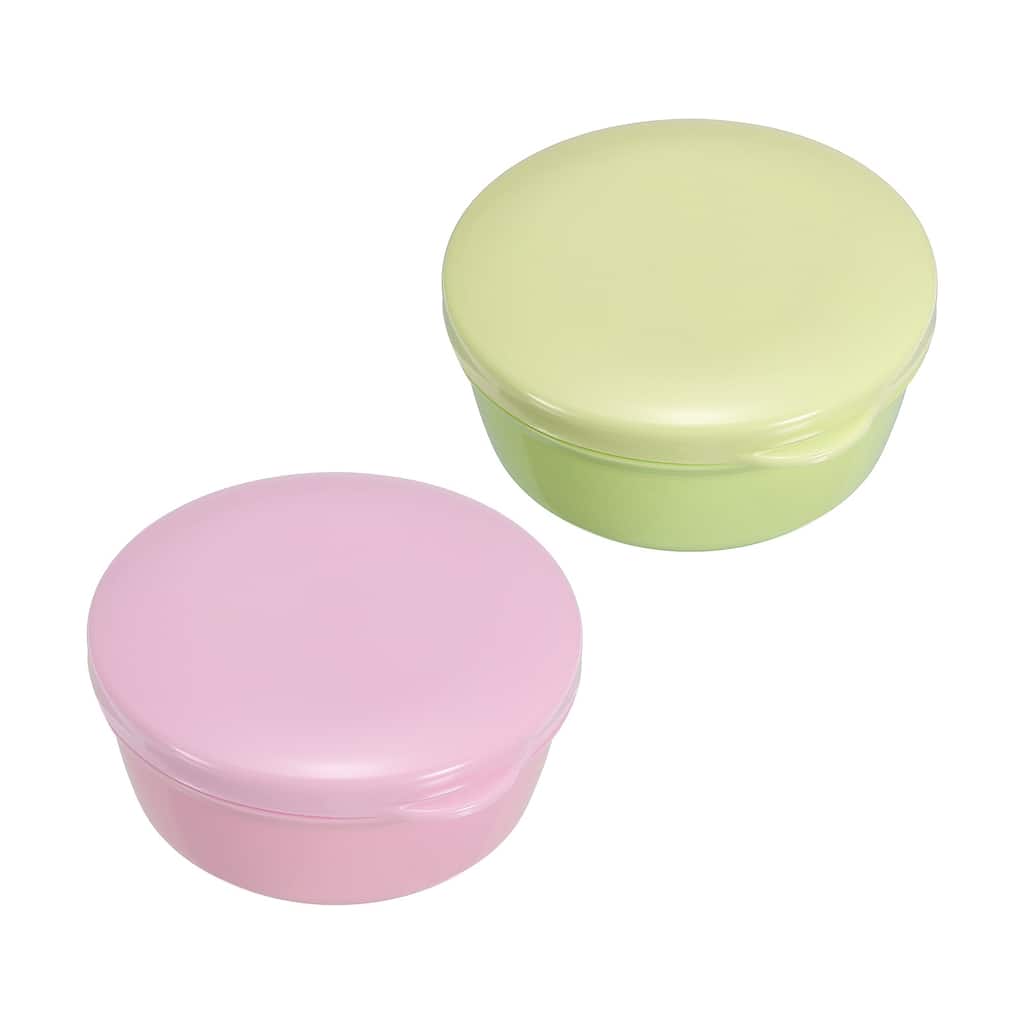 Travel Soap Container, 2 Pack Round Soap Holder Travel Case Box