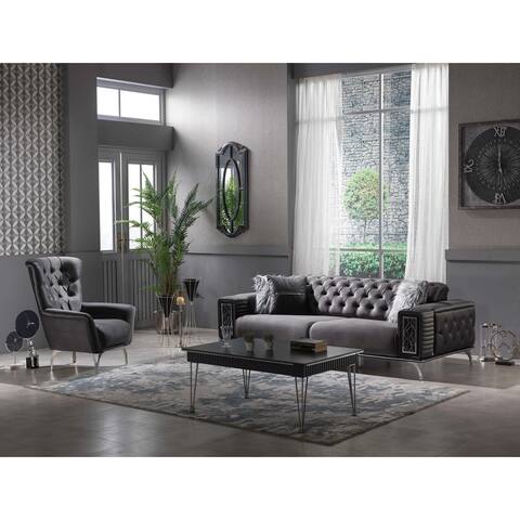 Grizman 4 Pieces Living Room Set 2 Sofa 2 Chair