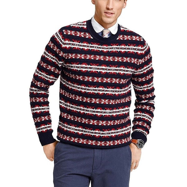 tommy hilfiger lambswool zip mock sweater