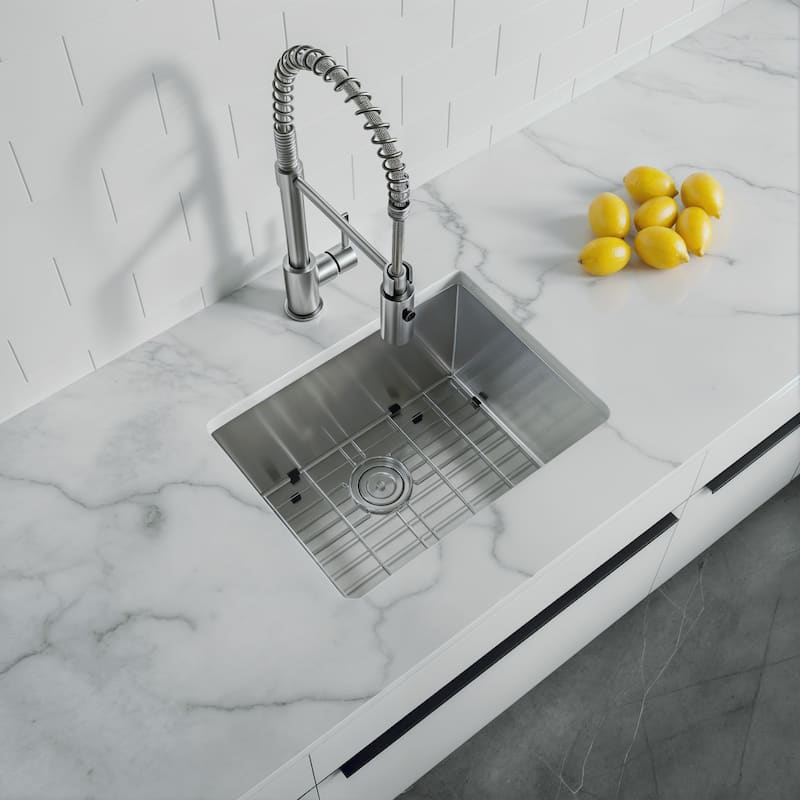 Dowell Undermount Single Bowl Stainless Steel Kitchen Sink - Small Radius Corners