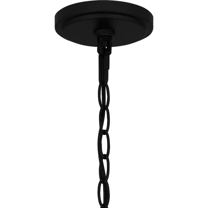 Satterfield 1-Light Matte Black Outdoor Hanging Lantern