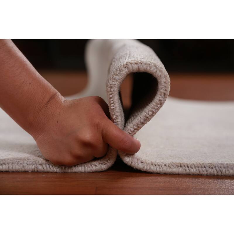 Hand Knotted Oriental 100% Wool Carpet Modern Solid Greys & Charcoal Gabbeh Runner Rug - 10' 1'' X 3' 0''