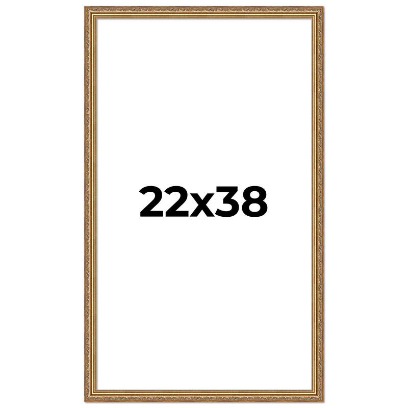 22x38 Frame Red Solid Wood Picture Frame Width 1.75 Inches | Interior Frame Depth 1 13/16 Inches