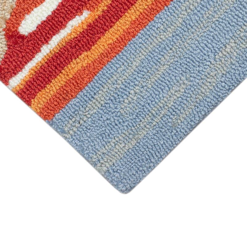 Liora Manne Frontporch Pool Party Pug Indoor/Outdoor Area Rug