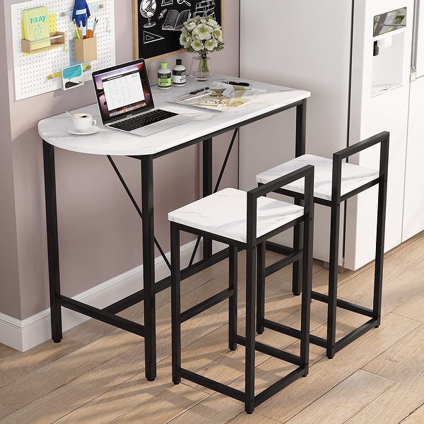 Ligon 3 piece top breakfast nook dining set