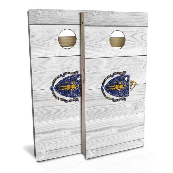 slide 2 of 9, Massachusetts Outdoor Cornhole Board Set