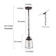 preview thumbnail 16 of 17, Mini Modern Coastal Brass/ Bronze Lantern Pendant LED Dimmable Kitchen Island Lighting with Glass - 5 inches