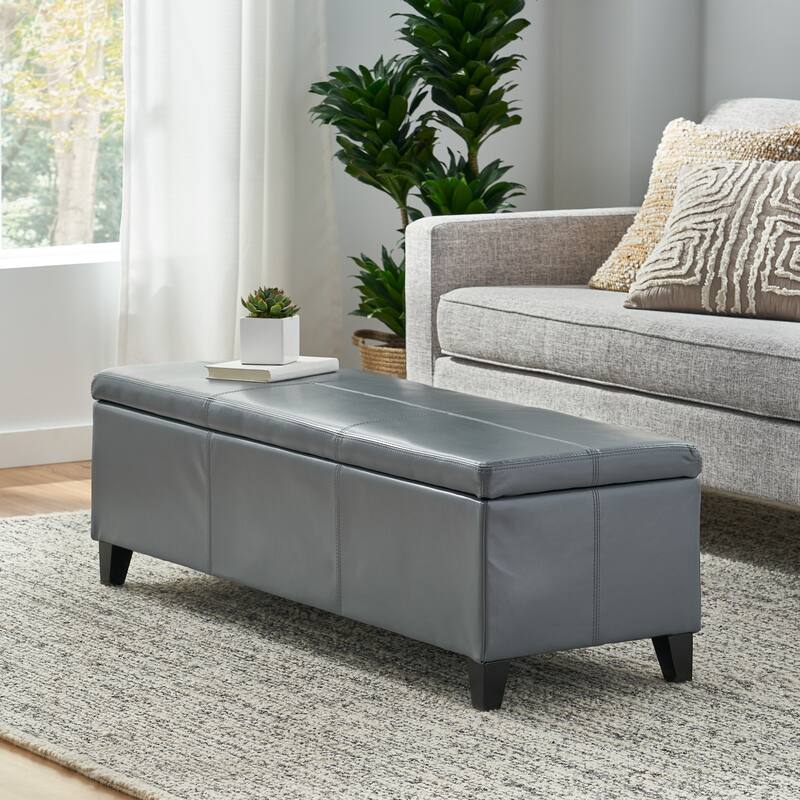 Glouster Storage Ottoman - Grey