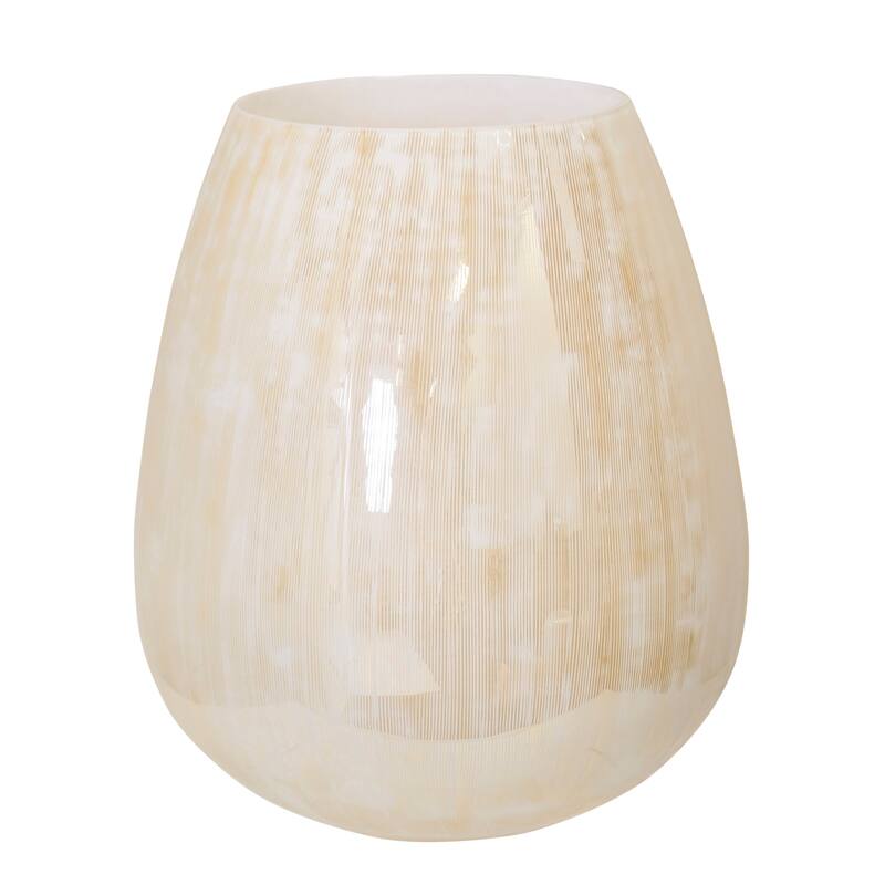 StyleCraft Glass Vase - Luster Etched - Silver