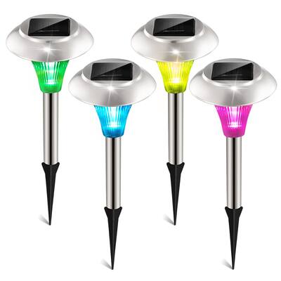 Solar Garden Pathway Lights Color Changing Landscape Lights (4 Pack )