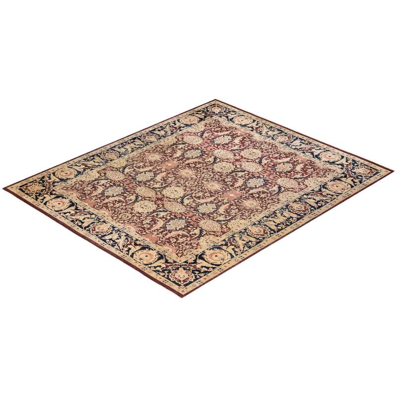 Overton Handknotted Wool Traditional Oriental Red Area Rug - 8' x 10'