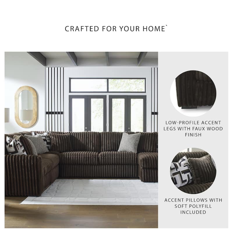 Signature Design by Ashley Midnight-Madness 4-Piece Sectional with Chaise - 151"W x 121"D x 40"H