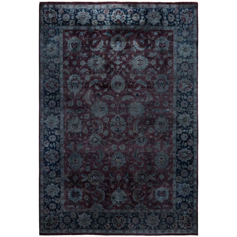 Overdyed One-of-a-Kind Hand-Knotted Area Rug - Gray - 6' 0" x 9' 0"