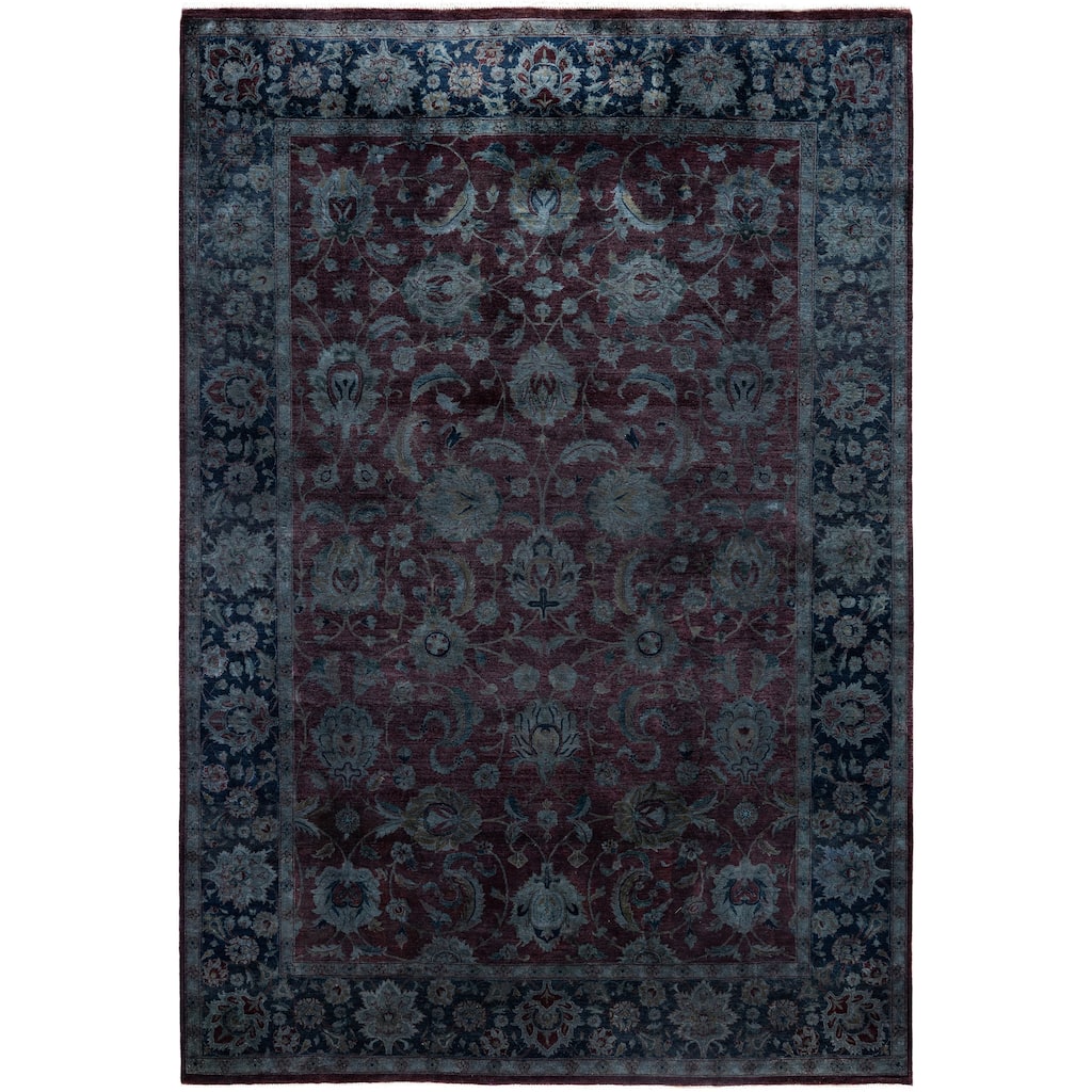 Overdyed One-of-a-Kind Hand-Knotted Area Rug - Gray - 6' 0" x 9' 0"