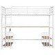 preview thumbnail 20 of 24, Twin/Full Size Metal Loft Bed with Ladder and Built-in Long Desk, Kids Storage Bed Frame with Shelves and USB Ports