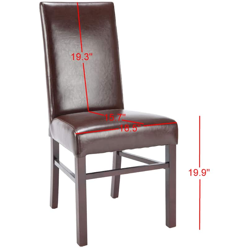 SAFAVIEH Kandi Parsons Stripe Linen Dining Chairs (Pack Of 2) - 18.5" x 23.8" x 39.4" - 19"W x 24"D x 39"H