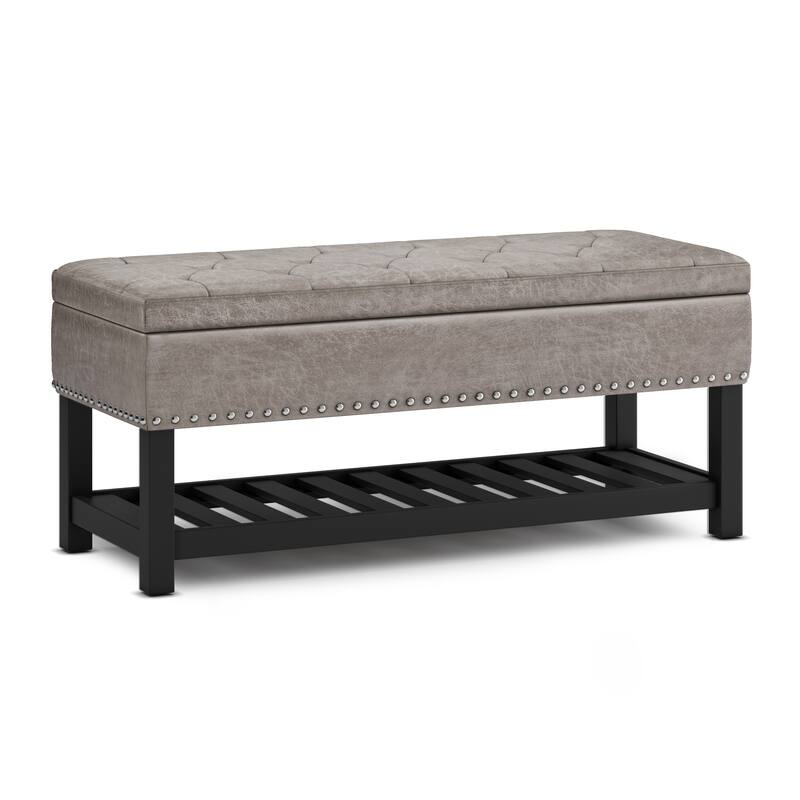 WYNDENHALL Riley 43 inch Wide Rectangle Ottoman Bench - 43 W x 17 D x 19 H