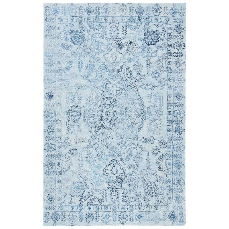 SAFAVIEH Handmade Marquee Bastrie Rug - 2' x 3' - Light Blue/Navy