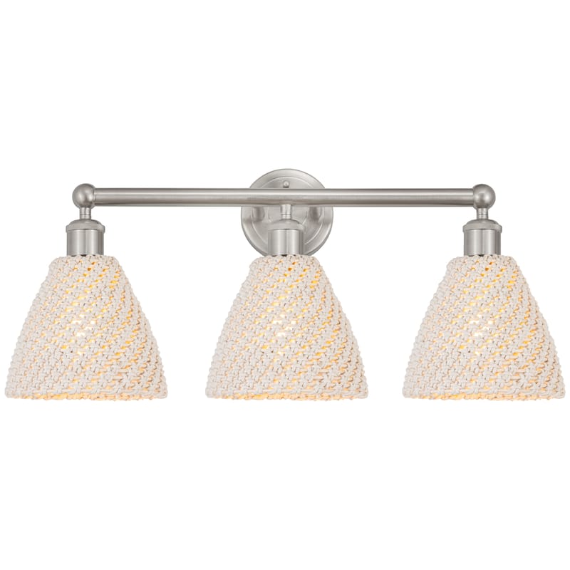 Innovations Lighting Endless Possibilities Edison - Bristol Natural - 3 Light 26" Bath Vanity Light - Brushed Satin Nickel