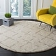 preview thumbnail 36 of 154, SAFAVIEH Arizona Shag Nevada 1.2-inch Thick Rug 10' Round - Ivory/Beige