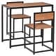 preview thumbnail 2 of 8, HOMCOM Industrial 3-Piece Dining Table and 2 Chair Set for Small Space in the Dining Room or Kitchen - 35.5" L x 18.5" W x 30" H