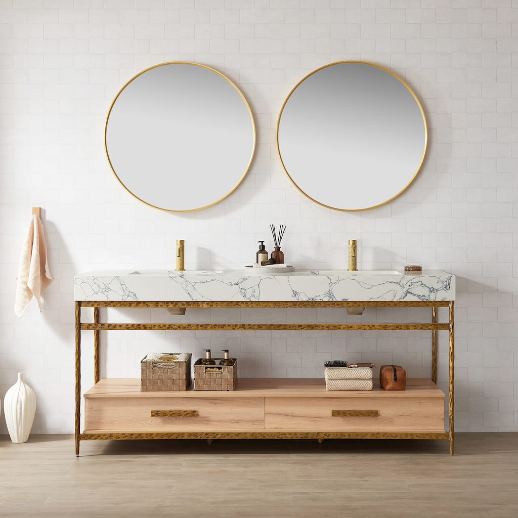 Dhaka Bath Vanity with Composite Stone Top without Mirror