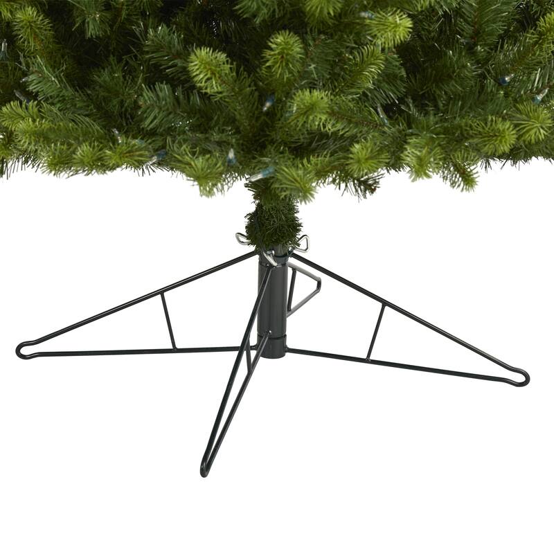 9ft. Slim Spruce Artificial Christmas Tree with 750 Warm White Multifunction LED Lights - Stunning Tall Holiday X-Mas Tree