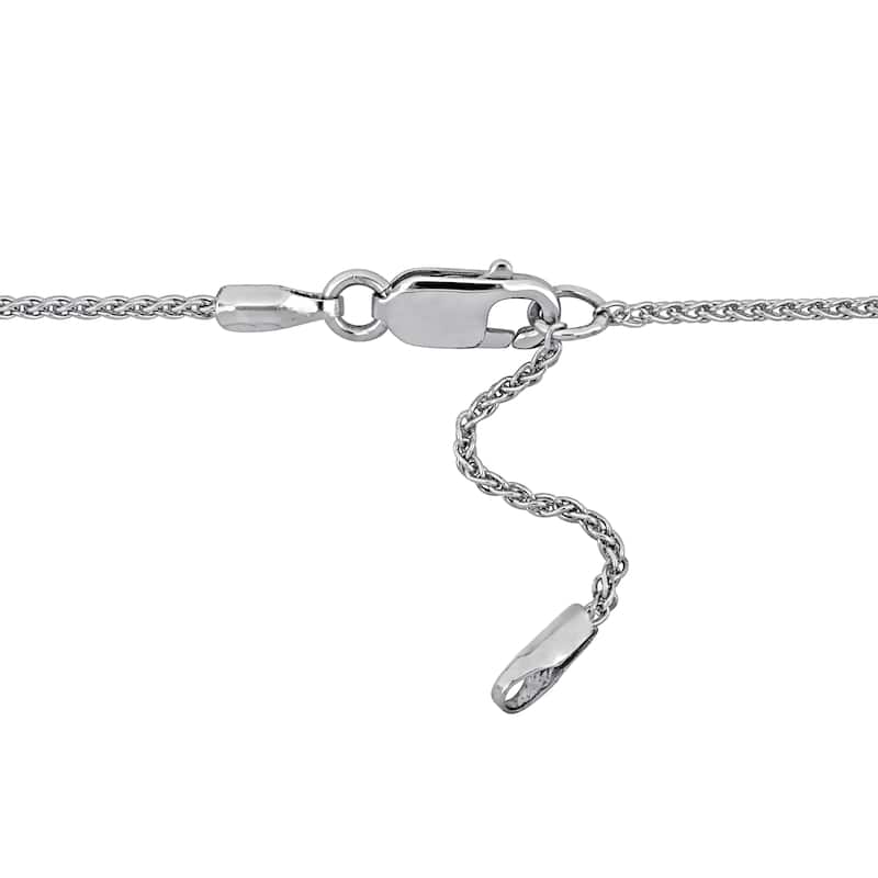 Miadora 14k White Gold Diamond Lariat Necklace 1 3/4ct TDW 16+1" or 17"