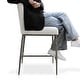 preview thumbnail 19 of 24, 247 Shop At Home Lalia Modern Hammered Metal Square Back Counter Height Dining Chair