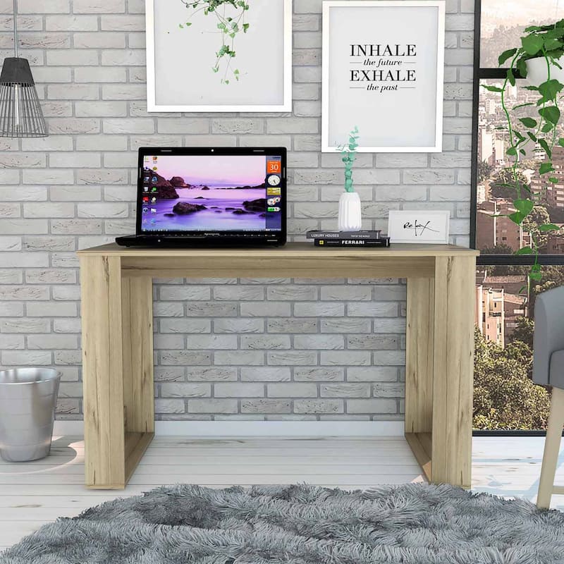 Modern 47" Aurora Computer Desk in Espresso Finish Compact Office Workstation