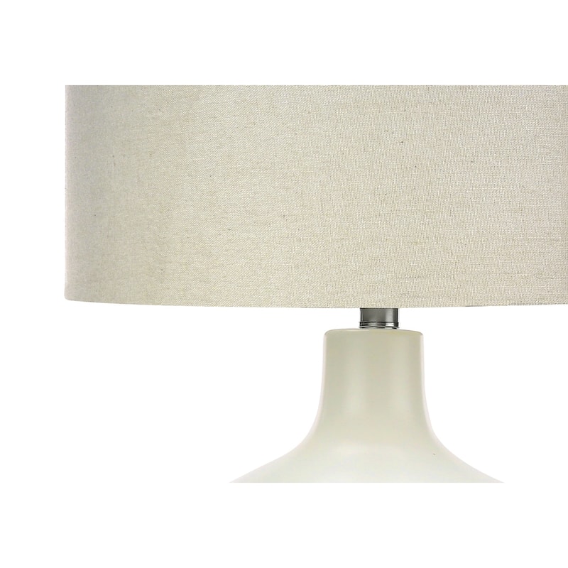 Lighting, 25"h, Table Lamp, Ivory / Cream Shade, Cream Ceramic, Contemporary