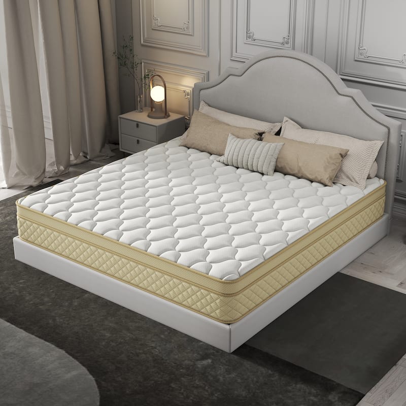 14" Euro Top Medium Memory Foam Hybrid Mattress in a Box