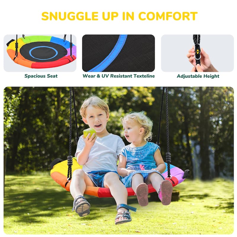 9.5' Heavy Duty Metal Swing Set