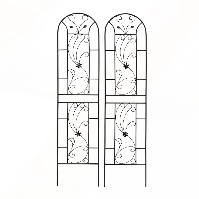 4 Pack Metal Garden Trellis 86.7in x 19.7in Rustproof Trellis