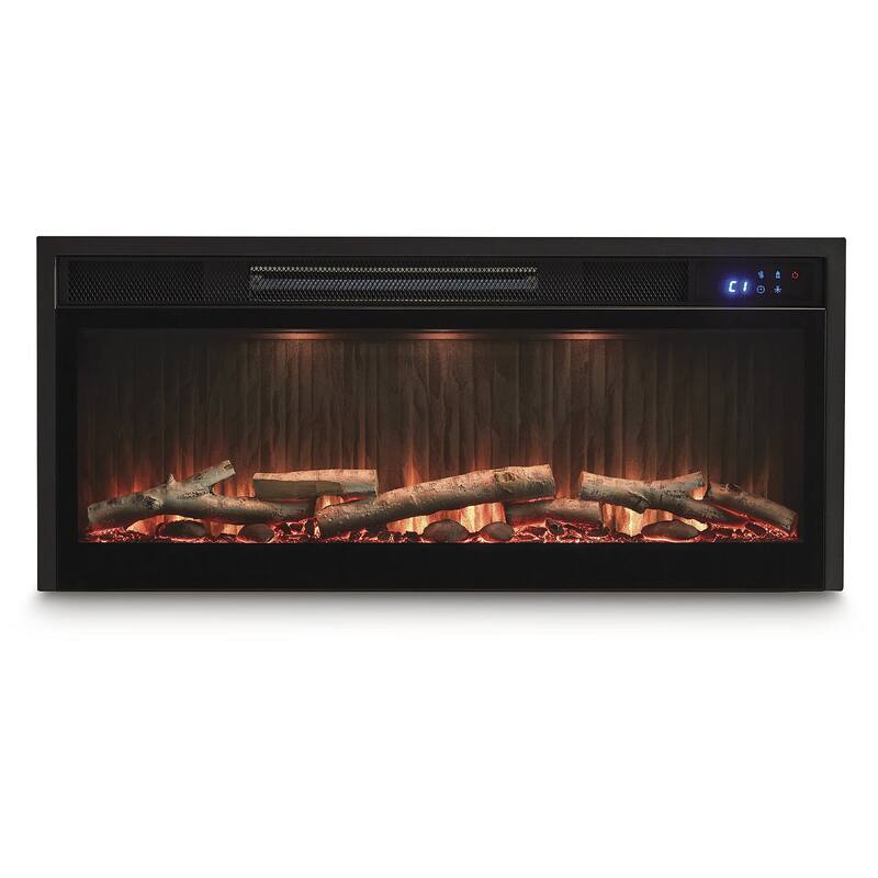 Signature Design by Ashley Entertainment Accessories Black Fireplace Insert - 34"W x 6"D x 15"H
