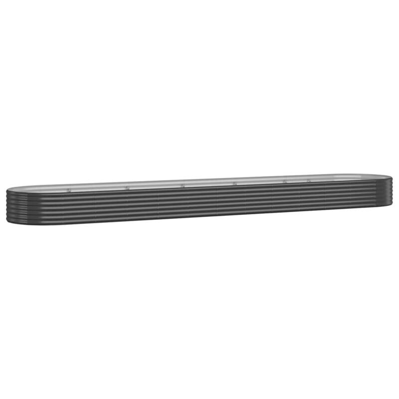 vidaXL Garden Raised Bed Anthracite Powder-coated steel Large Raised Bed - 199.6 x 39.4 x 14.2
