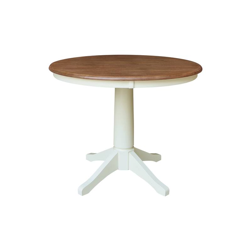 36" Round Pedestal Dining Table with Cafe Chairs