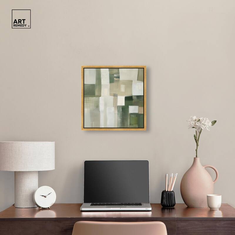 Pale Jade Green II Canvas by Art Remedy